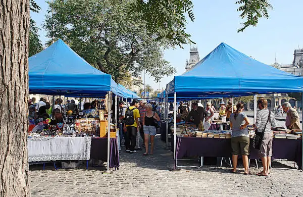 Tent booths layout at Street fair.